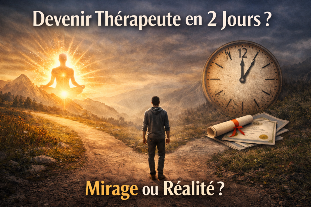Peut-on devenir thérapeute en 2 jours illustration formation magnétisme et éthique accompagnement énergétique